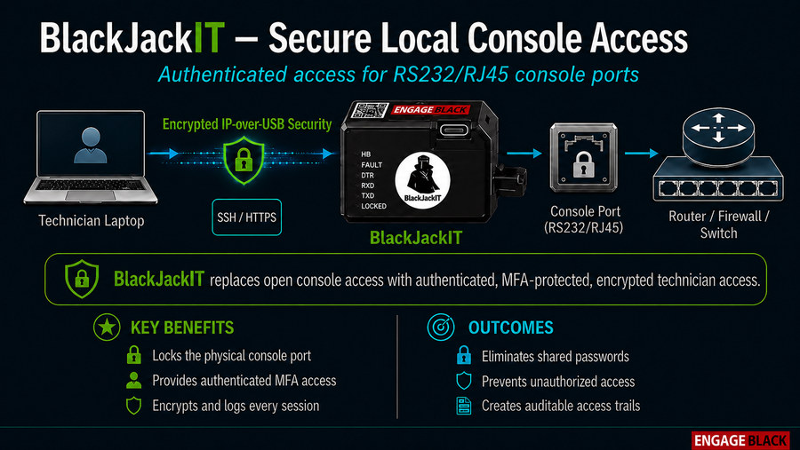 BlackJackIT secure local console access architecture