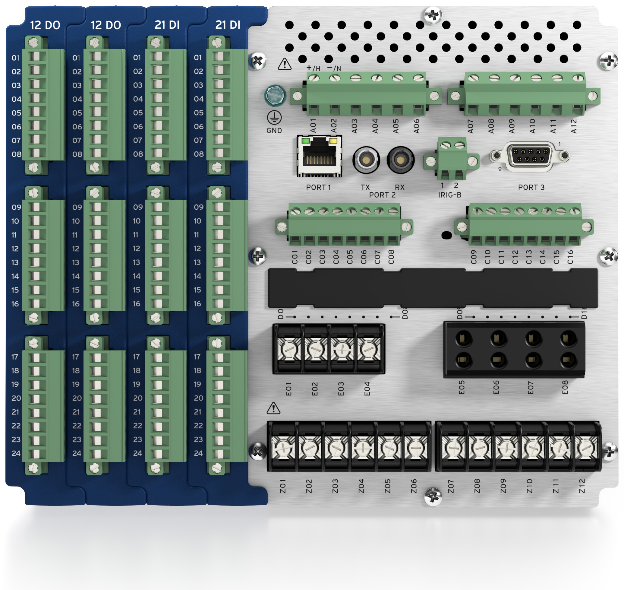 SEL-751 protection relay — rear Ethernet port