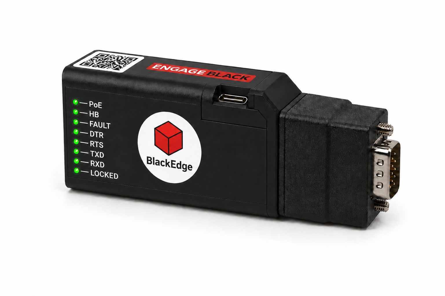 BlackJackIT fitted with the shared DB9 adapter